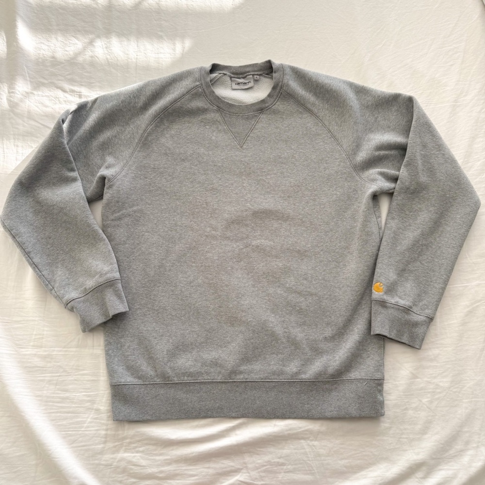 CARHARTT WIP Chase Grey Heather Crew Neck Sweatshirt - XL